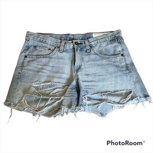 Rag & Bone super Distressed booty jean shorts
